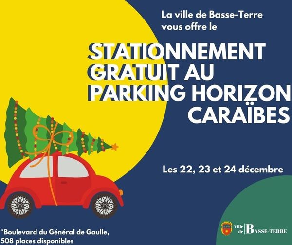 Stationnement gratuit au Parking Horizon les 22, 23 et 24 décembre
